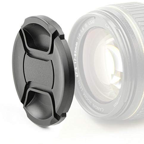 Capuchon d'objectif (Avant) Compatible avec Ø 77mm - Canon, Nikon, Fujifilm, Olympus, Sony, Panasonic, Pentax, Snap-on: Pincement Central