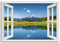 ARTLAND Wanddeko Leinwand Bilder Wandbild Landschaften Fensterblick T4RC