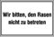 Betriebsausstattung24 Hinweisschild Wir bitten den Rasen nicht zu betreten - Aluminium, geprägt - 30,0 x 20,0 cm