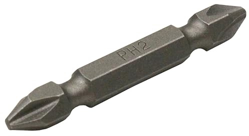 Makita 784244-7 Doppelbit PH2, 50 mm, 1 Stück, beidseitig mit PH2 Schraubspitze, für Kreuzschlitzschrauben Phillips