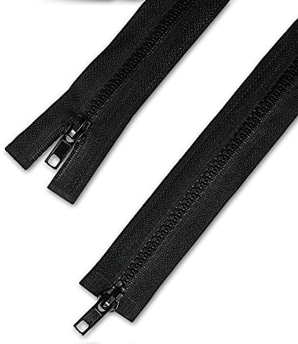 Telliswelt 2-Wege-Reißverschluss teilbar, schwarz, 90 cm, 3,3 cm breit | 2-Wege-Reißverschluss teilbar, schwarz, 90 cm: beidseitig zu öffnen und komplett trennbar. Praktisch und alltagstauglich.