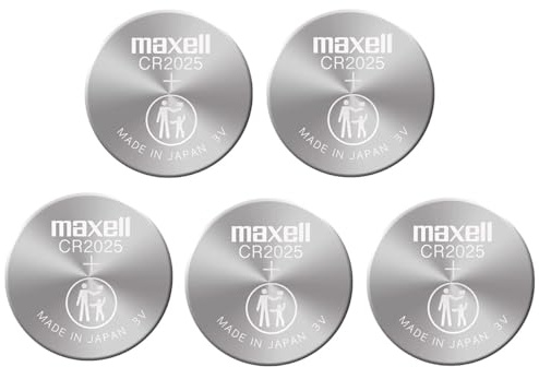 5PC Maxell CR2025 Coin Cell Battery - Made in Japan
