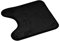 douceur d'intérieur, Tapis Contour Wc (45 x 45 cm) Vitamine Noir, Microfibre