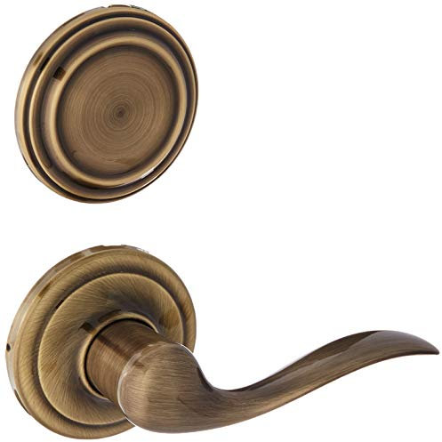 Kwikset 968TNLLH-5 Left Hand Tustin Interior Dummy Handleset Trim Antique Brass Finish
