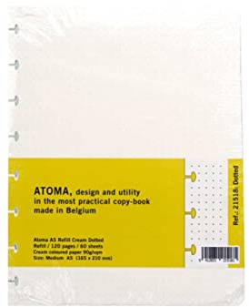 ATOMA Notizbuchsystem - Nachfüllpack - A5 - crème - Dots