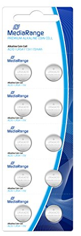 MediaRange Premium Alkaline Knopfzellen, AG10 I LR54 I 1.5V, 10er Pack, MRBAT112