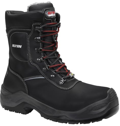 ELTEN Sicherheitsschuhe Joschi ESD S3S CI, Damen und Herren, Leder, Aluminiumkappe (Leichter als Stahlkappe), robust 43, Schwarz