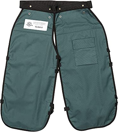 Forester Chainsaw Safety Chaps with Pocket, Apron Style (Long 40, Forest Green)