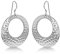 Tuscany Silver Damen Ohrhänger Sterling Silber Rund Geschnitten Gehämmert
