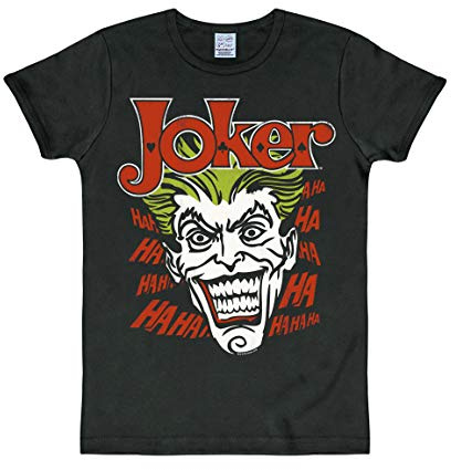 Logoshirt® DC Comics Joker T-Shirt Damen & Herren | Offiziell lizenziertes Batman-Merch, Comic T-Shirt mit Superschurken, 100% Baumwolle, mit hochwertigem Frontprint
