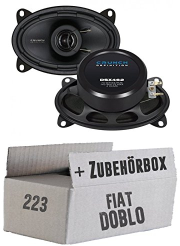 JUST SOUND best choice for caraudio Crunch DSX462-4x6 Koax-System - Einbauset passend für FIAT Doblo 223 Heck - justSOUND