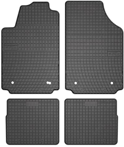 FROGUM EL Toro Gummimatten Ganzjähriges-Set von Autofussmatte Auto Fußmatten für Audi A2 1999-2005 | Beständiges Gummi Material | 1,5cm Schutzkante
