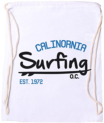Ezyshirt Surfing California Baumwoll Stoffbeutel