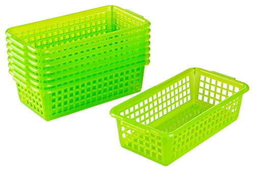 Kigima Aufbewahrungskorb 20x10x5,5cm 0,7L 8er Set – Allzweckkorb aus robustem Plastik (BPA-frei) – Aufbewahrungsbox für Küche & Bad – Haushaltskorb zur Aufbewahrung – Korb für Aufbewahrung – Grün