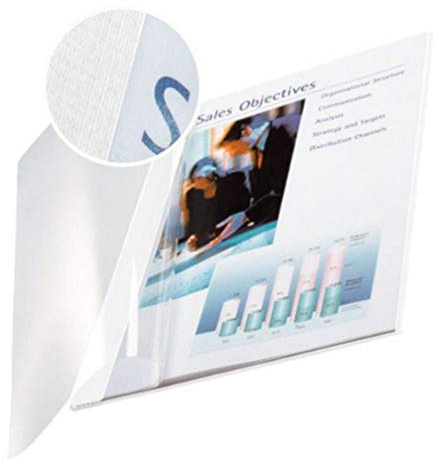 Leitz 74150001 Buchbindemappe impressBIND, Soft Cover, A4, 14 mm, 10 Stück, weiss