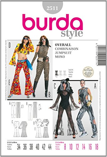 Burda 2511 Overalls Jumpsuit Sewing Pattern, Size 6–16