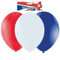 Pack of 20 Red/White/Blue Latex Balloons (9/23cm) {Great Britain}