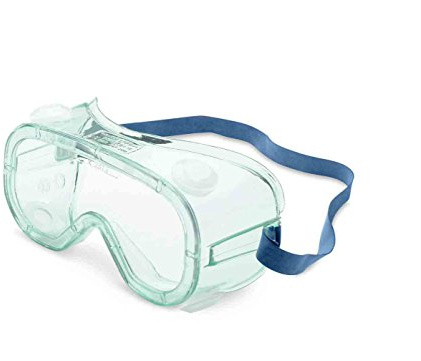 Honeywell Uvex by A610S Series Splash Goggle with Transparent Green Body and Clear Lens with Fog-Ban Anti-Fog Coating