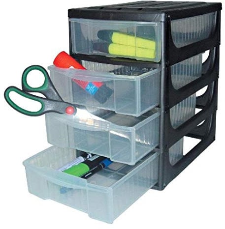 Bama Nässestop S18 4 Schubladen Hobby Box, Mehrfarbig, 17 x 25 x 27 cm