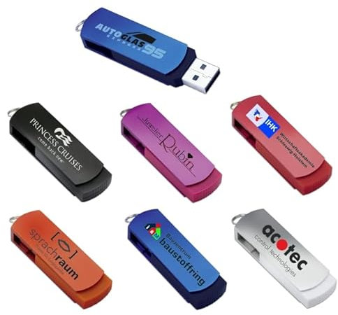 50 Stück Trendiger 4GB USB Stick REFLECTS ARAUCA mit Logogravur 51814 Farben graviert (schwarz)