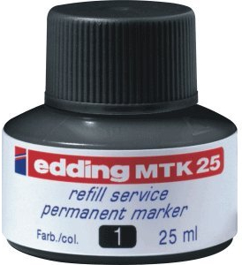 Edding Nachfülltusche für Edding No1 400,404 3000,3300 VE=25ml schwarz