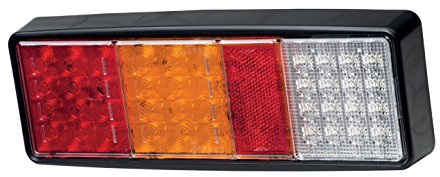 HELLA VALUEFIT Rückleuchte - LED - 12V / 24V - Anbau/geschraubt - ECE - Lichtscheibenfarbe: mehrfarbig - Stecker: Flachstecker - rechts/links - Menge: 1 - 2VP 357 019-001
