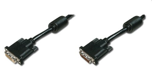 DIGITUS DVI-Verlängerungskabel - DVI-D (24+1) - Full-HD - 10m - Dual Link, 30Hz, 2xFerrit - Kompatibel mit Monitor, PC Schwarz 10,0 m