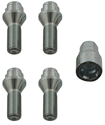 febi bilstein 27055 1 Satz Radschrauben abschließbar M14 x 1,5x29 SW17 / 19mm Kegelbund