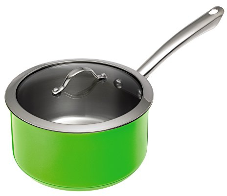 KUHN RIKON 37153 Colori Stielkasserolle, 2 L/18 cm, grün