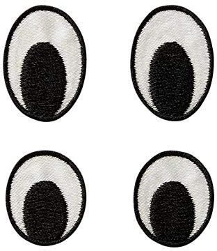 Monoquick Kids and Hits aufbügelbar Augen 4 St weiß/schwarz