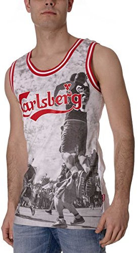 Carlsberg - T-shirt - Homme Blanc Bianco