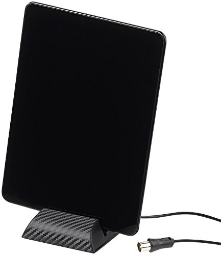 auvisio Antenne TV - Antenna da Interno: Antenna DVB-T2 Attiva, Ricezione Full HD (H.265 / HEVC), 44 Db, Filtro LTE (Antenne Amplificatore, DVBT da Interno, più Portatile TV)