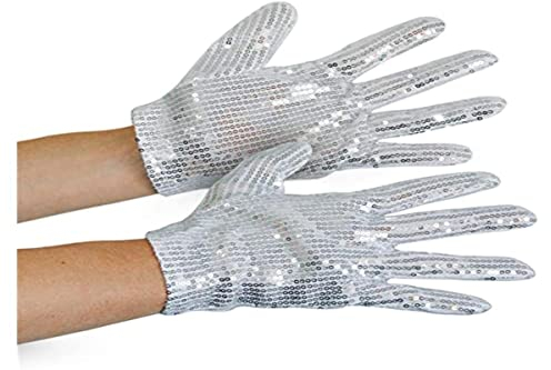 Folat Silberne Pailletten Handschuhe Erwachsene