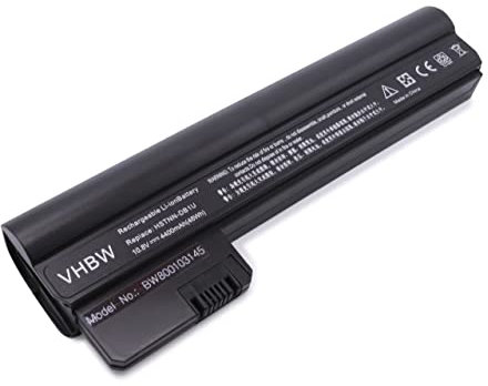 vhbw 1x Batterie Compatible avec HP Mini 110-3015DX, 110-3014TU, 110-3014SF, 110-3012TU, 110-3012SF Ordinateur Portable (4400mAh, 11,1V, Li-ION)