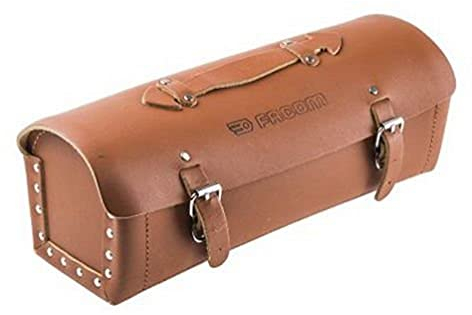 FACOM - Sacoche Outils en Cuir Compacte - BV.100 - Sac à Outillage - Trousse à Outils Professionnelle ou Bricolage - Robuste et Durable - Sangle Ajustable - Rangement et Transport des Outils