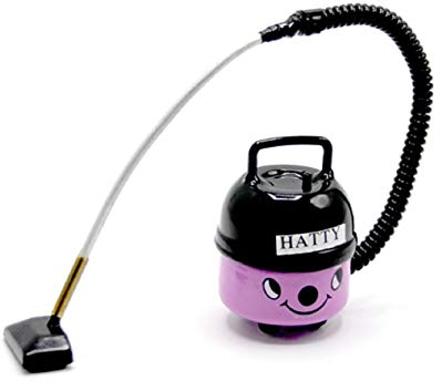 Dolls House Pink Vacuum Cleaner Hoover Miniature Modern Cleaning Accessory