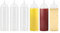 JJ PRIME - 6Pcs of 700ML Squeezy Bottles With Nozzles | Tomato Sauce Bottle Squeeze for Ketchup Mustard Chili Mayonnaise - Condiment Bottle with Lid Cap (24 Oz)