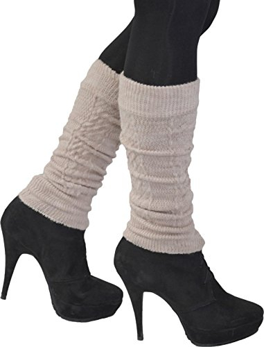 normani Legwarmer Stulpe aus Wolle Farbe Beige/Braun