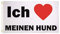 U24 Fahne Flagge Ich liebe meinen Hund Hundefahne 90 x 150 cm