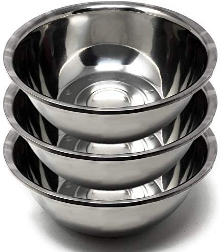 Space Home - Cuenco de Cocina en Acero Inoxidable - Set de 3-1450 CC