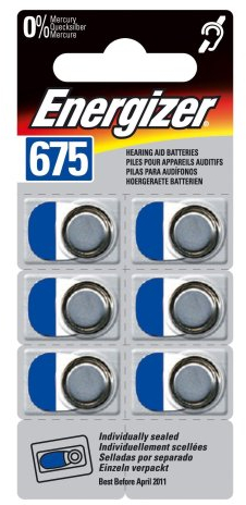 Energizer Hörgeräte-Batterie AC675E 6er Pack