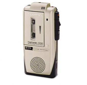 OLYMPUS Pearlcorder J300 Voice-Activated Microcassette Recorder mit Fast Play Mode