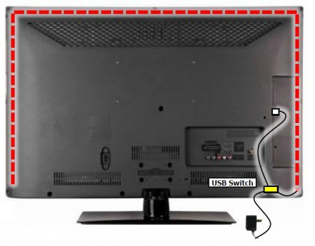 Universal TV Backlight Kit for up to 72 TV, with USB Switch