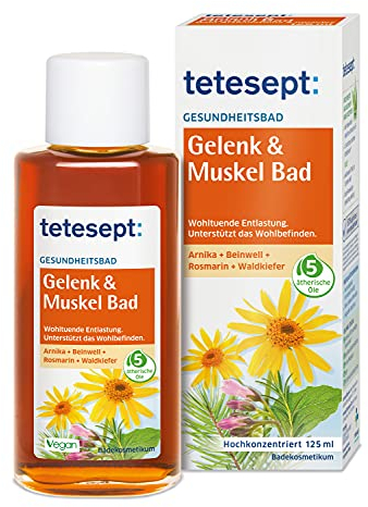 Tetesept Additif de bain, 125 ml, Joint et Muscle, BATHWATER ADDITIVE, Relaxation, Sensible, Bath Salt