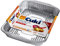Cuki Vaschette Alluminio- Ultra Forza - con manici - 5 porzioni - rettangolari [RS85G] - 1 confezione da 3 pezzi