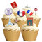 32 City Paris Thème pied comestibles Papier Cake Toppers décorations