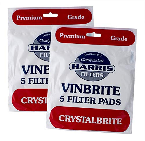 Harris Crystalbrite Pads 5pk x2 Filter Pads, Use with Harris Vinbrite MK3 Filter Kit (Pack of 2)