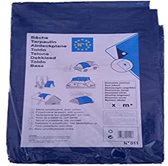 Eco Abdeckplane, 2x3m Schnittmaß (Ca - 5 Proz.), Blau oder Blau-Grün