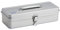 Toyo Steel T-320-SL - Cassetta degli attrezzi Trunk Shape in acciaio, 33,3 x 13,7 x 9,5 cm, colore: Argento