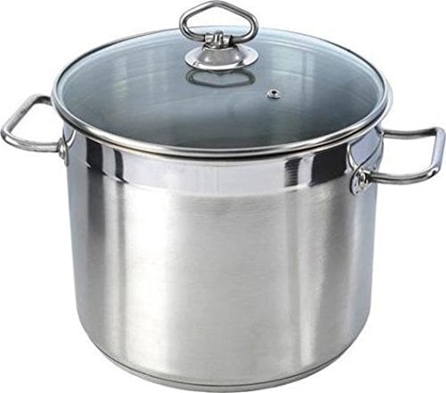 Stainless steel collection Stainless Steel Deep Stock Pot, 24 cm, Multi-Colour, SS2025